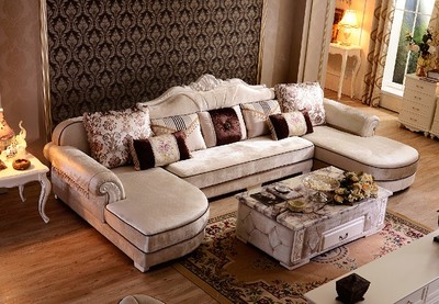 FOYMR/欧阳慕容681U形沙发组合,大户型欧式沙发家具,绒面实木框架- 秀给网